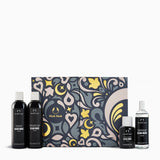 Collection of 'Black Musk' products including bottles and a decorative box on a white background