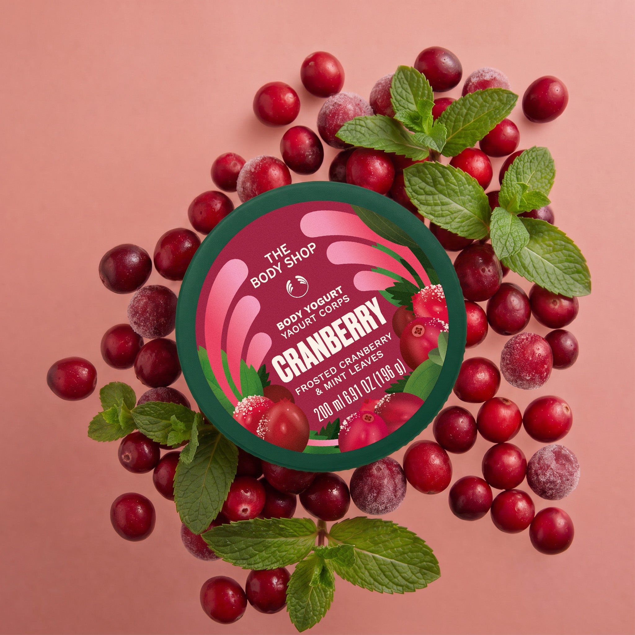 Frosted Cranberry & Mint  Leaves Body Yogurt