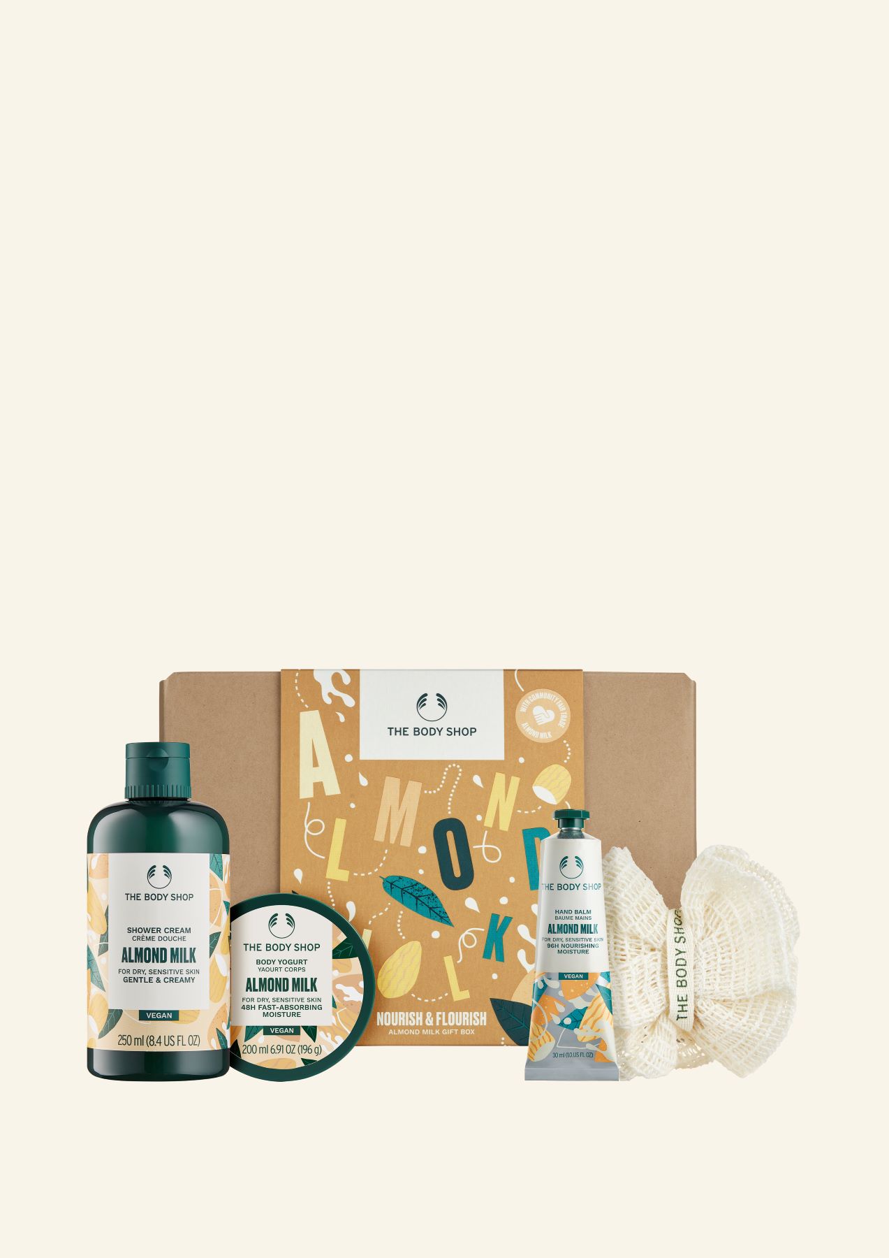 Set Cadou Nourish & Flourish Almond Milk Gift Box
